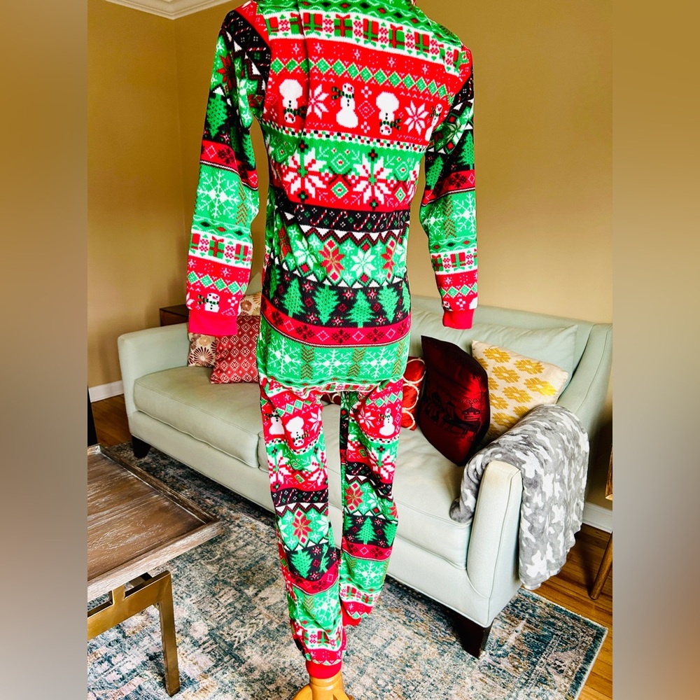 The Children's Place Kids XL 14 Holiday Onesie Snowman Christmas Fleece - Picture 7 of 10